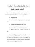 Bẩy bước viết các bài tập: Sắp xếp và chuẩn bị trước khi viết ppt