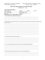 Tổng kết hoạt động tổ chuyên môn