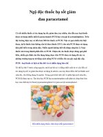 Ngộ độc thuốc hạ sốt giảm đau paracetamol ppt