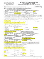 Đề+ĐA học kỳ 2- Mã 768 (K10)