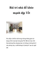 Bài trí nhà để khỏe mạnh dịp Tết ppt