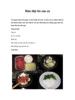 Bún thịt bò xào sả pot