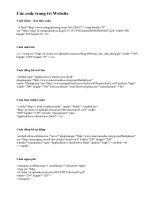 Các code trang trí Web