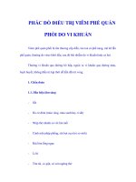 PHÁC ĐỒ ĐIỀU TRỊ VIÊM PHẾ QUẢN PHỔI DO VI KHUẨN ppt