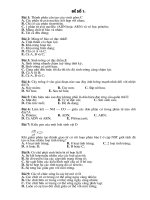 BO DE TRAC NGHIEM - 30 DE và đáp án