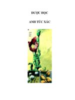 DƯỢC HỌC - ANH TÚC XÁC docx