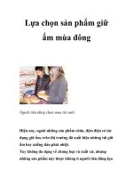 Lựa chọn sản phẩm giữ ấm mùa đông potx