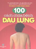 100 Cách chữa bệnh đau lưng (Chương 1) potx