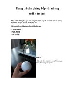 Trang trí cho phòng bếp với những trái lê tự làm docx