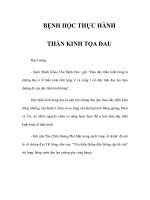 BỆNH HỌC THỰC HÀNH - THẦN KINH TỌA ĐAU pps