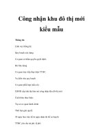 Công nhận khu đô thị mới kiểu mẫu pps