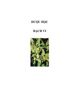DƯỢC HỌC - BẠCH VI docx