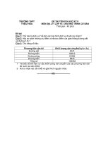 đề thi học kỳ II môn địa lý