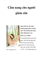 Cẩm nang cho người giảm cân pptx