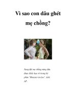 Vì sao con dâu ghét mẹ chồng? pps