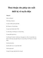 Thoả thuận cho phép sản xuất thiết bị vô tuyến điện doc