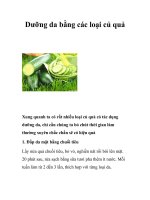 Dưỡng da bằng các loại củ quả ppsx