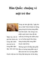 Hàn Quốc: chuộng vẻ mặt trẻ thơ pot