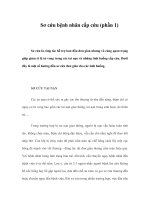 Sơ cứu bệnh nhân cấp cứu (phần 1) Sơ cứu là công tác hỗ trợ ban đầu đơn ppsx