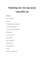 Thành lập thư viện cấp huyện vùng miền núi potx