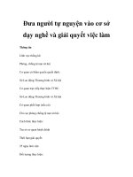Đưa người tự nguyện vào cơ sở dạy nghề và giải quyết việc làm potx