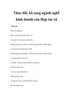 Thay đổi, bổ sung ngành nghề kinh doanh của Hợp tác xã ppsx