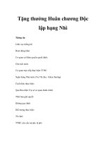Tặng thưởng Huân chương Độc lập hạng Nhì pptx