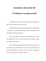 Về những kẻ rao giảng sự chết - Zarathustra đã nói như thế ppt