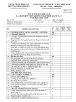 Bản đánh giá xếp loại CBNV không trực tiếp giảng dạy (Biểu mẫu M5)