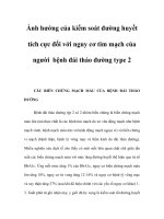 Ảnh hưởng của kiểm soát đường huyết tích cực đối với nguy cơ tim mạch của người bệnh đái tháo đường type 2 pdf