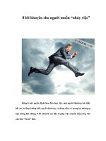 8 lời khuyên cho người muốn “nhảy việc” pot