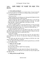 Giáo án tin học bài: Giới thiệu về nghề tin học ứng dụng doc