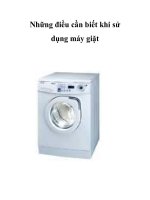 Những điều cần biết khi sử dụng máy giặt pptx