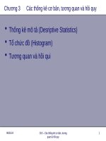 Chương 3 - Các thống kê cơ bản, tương quan và hồi quy ppt