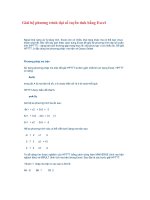 Giải hệ phương trình đại số tuyến tính bằng Excel potx