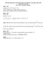 Đề thi học sinh giỏi cấp trường môn toán 6