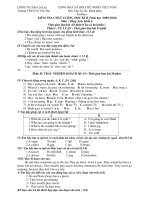 ĐỀ THI CUỐI NĂM ANH 6