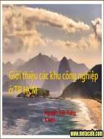 Các khu công nghiệp ở Thành phố Hồ Chí Minh ppsx