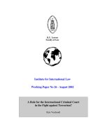 A Role for the International Criminal Court in the Fight against Terrorism? potx