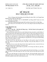 Kế hoạch hoạt động hè 2010