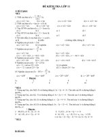 DE KIEM TRA 15 PHUT - LOP 11 + DAP AN