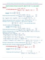 Một số bài toán giải phương trình, hệ phương trình mũ và Logarit ppsx