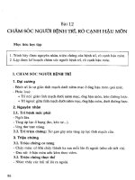 Giáo trình điều dưỡng ngoại khoa (Bài 12) ppt