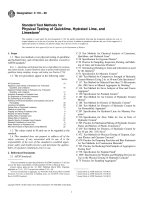 Designation: C 110 – 00 - Physical Testing of Quicklime, Hydrated Lime, and Limestone1 doc