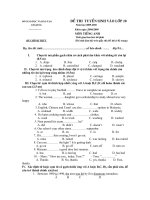 Tiếng Anh vào 10_An Giang