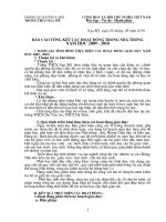 Báo cáo tổng kết các hoạt động giáo dục năm học 2009-2010