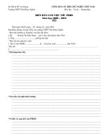 Biên bản làm việc PHHS
