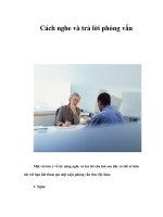Cách nghe và trả lời phỏng vấn docx