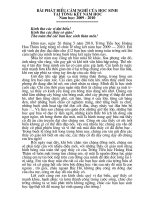 Phát biểu tại lễ tổng kết năm học của học sinh ( Cực hay)