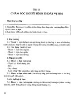 Giáo trình điều dưỡng ngoại khoa (Bài 11) pptx